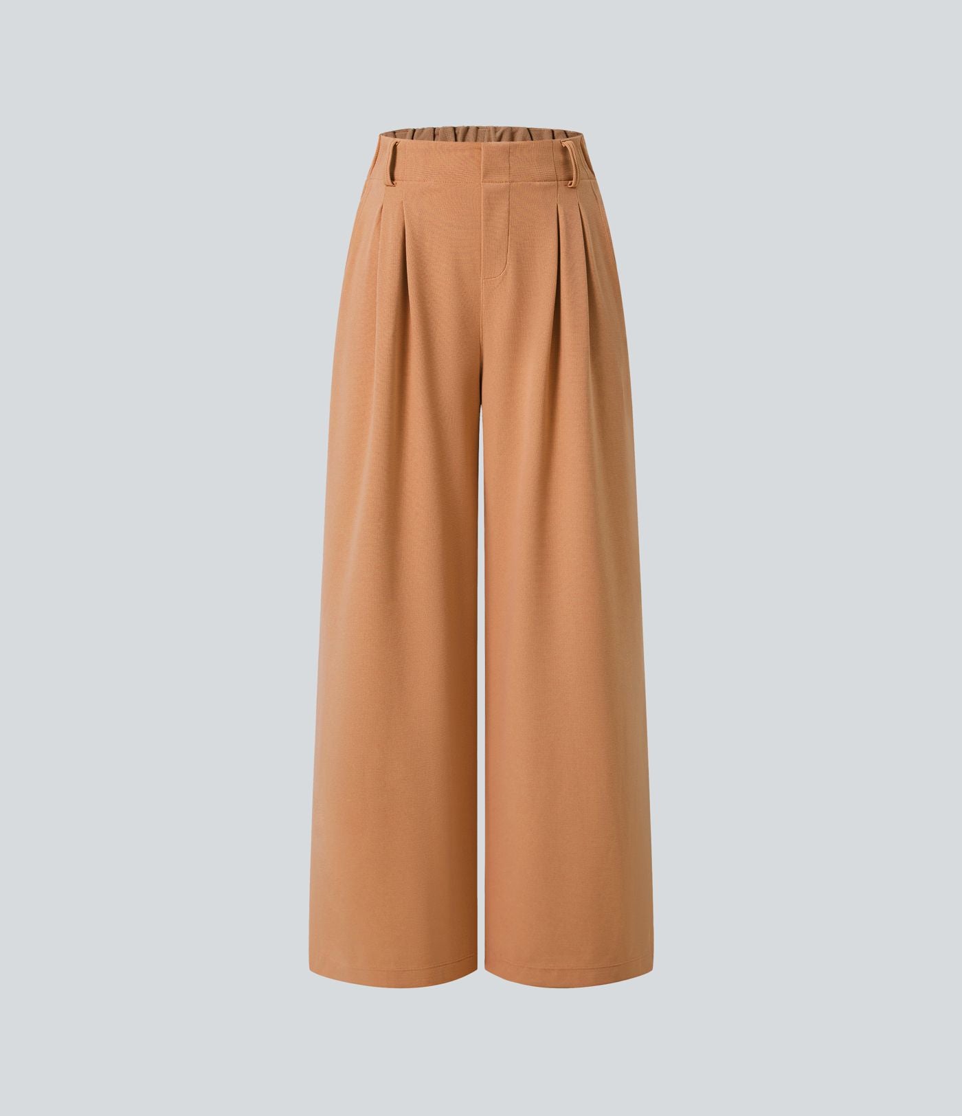 Halara Flex™ Pantalon Tailleur Large Fluide Gaufré Taille Haute Poches Latérales