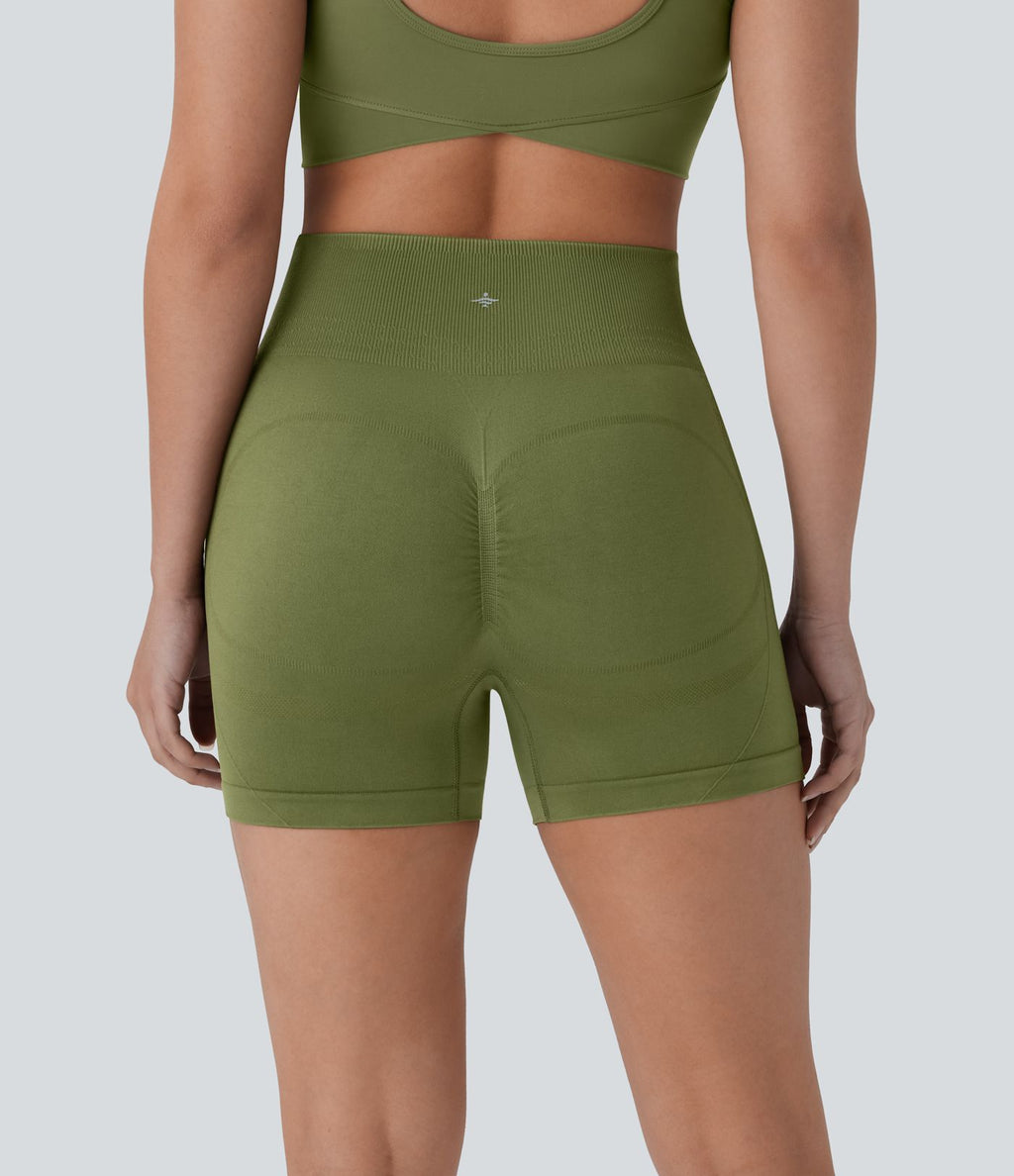 Short cycliste yoga 10 cm taille haute sans couture OneForm Seamless Flow