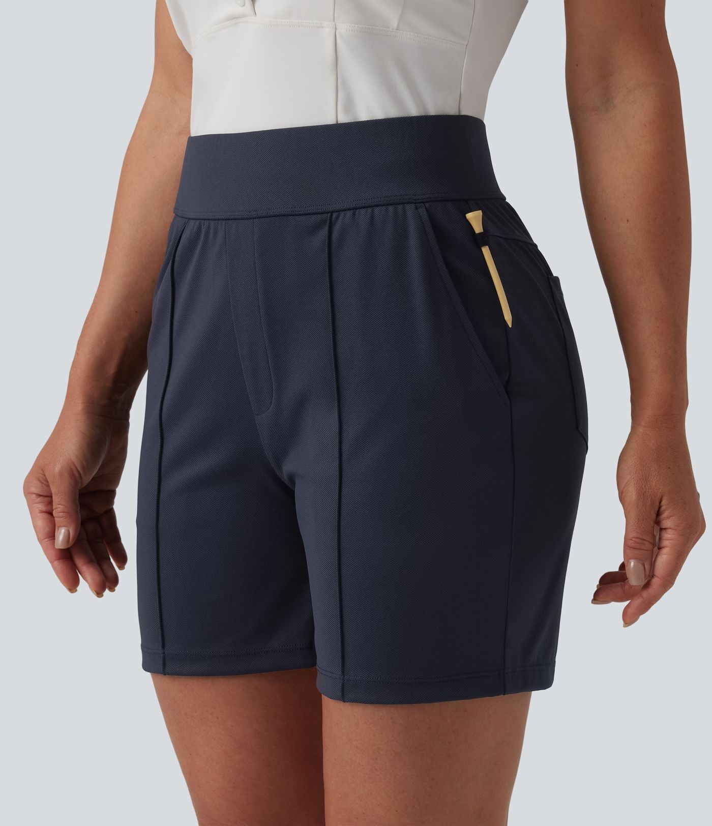 Short de golf séchage rapide taille mi-haute avec poches 12,5 cm - Golf Tee - UPF40+