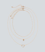 Ensemble de colliers pendentifs lettre + cœur