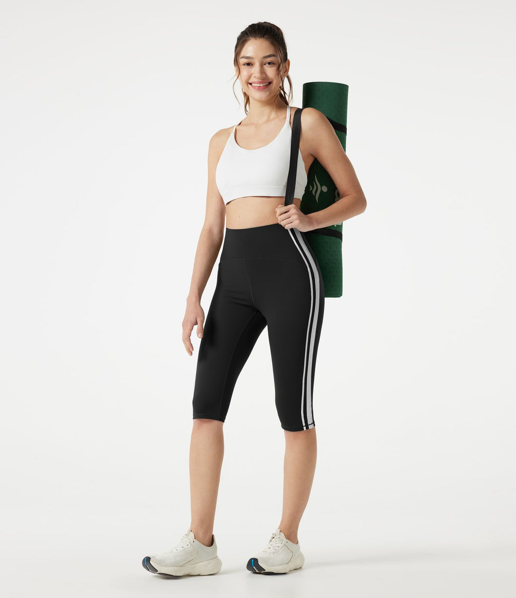 Legging yoga pedal pusher Halara UltraSculpt™ taille haute effet ventre plat avec bandes latérales
