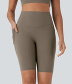 Short cycliste 22,8 cm d'entraînement gainant taille haute avec poches Halara UltraSculpt™