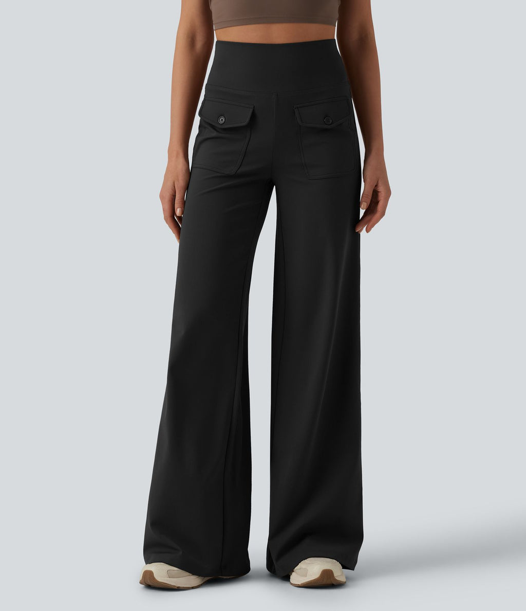 Pantalon de yoga large DayStretch gainant taille haute avec poches
