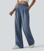 Jean large Halara Flex™ casual taille haute avec ceinture et poches