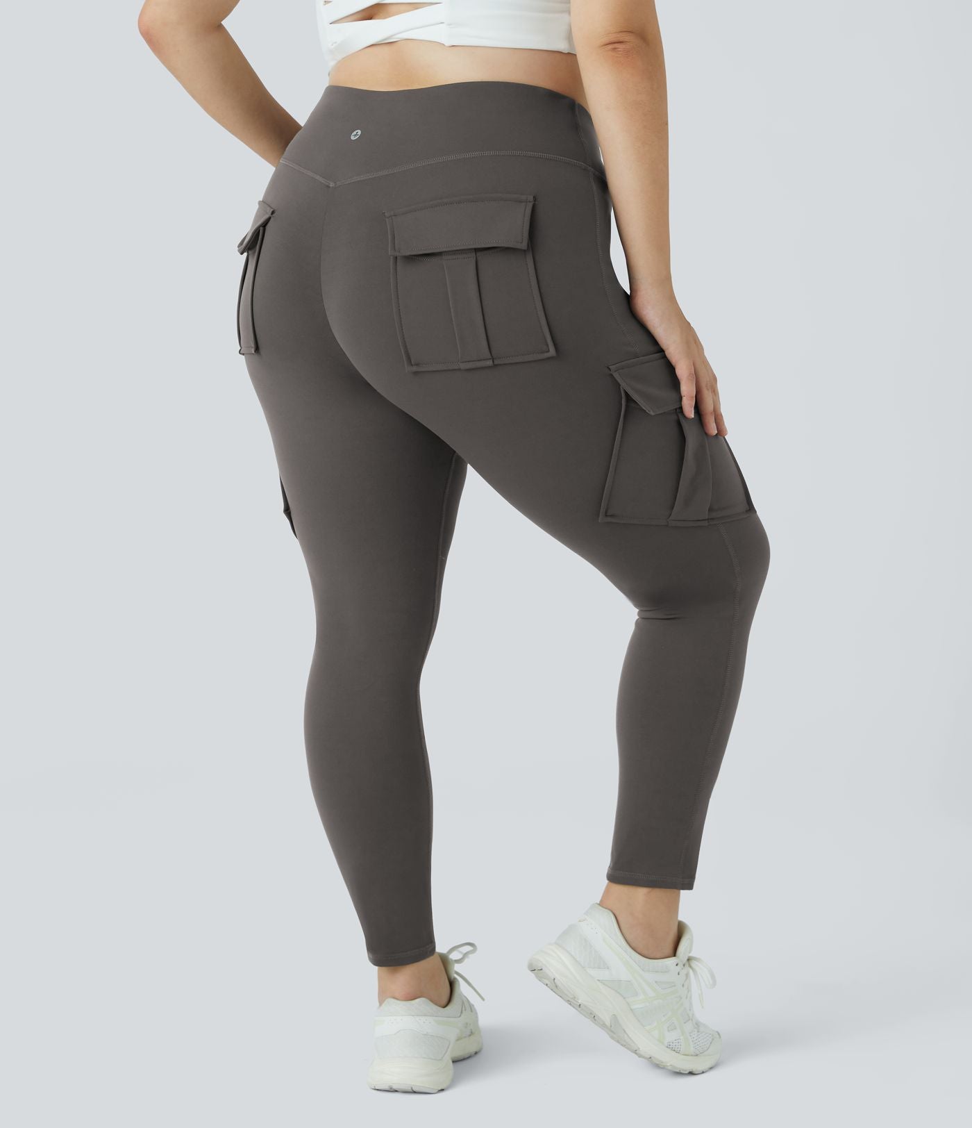 Legging yoga grande taille ajusté cargo 7/8 taille haute DayStretch avec poches
