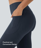 Legging corsaire d'entraînement gainant galbant taille haute avec effet scrunch et poches Halara UltraSculpt™