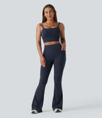 Halara UltraSculpt™ Legging yoga évasé gainant push-up taille haute à fronces avec poches