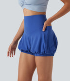 Short de danse SoftlyZero™ 10 cm taille haute gainant coupe ballon avec poches et protection solaire UPF50+