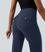Pantalon de travail droit gainant taille haute avec poches Halara UltraSculpt™