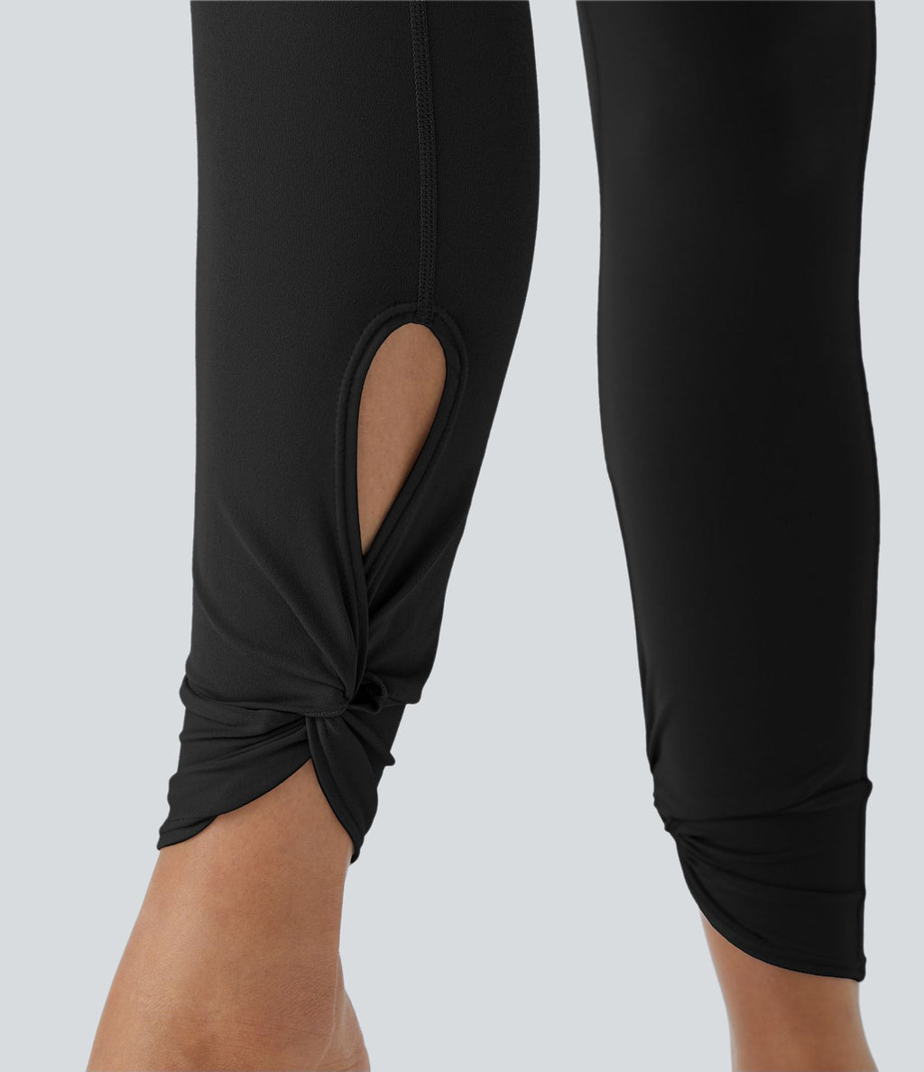 Softlyzero™ Leggings de Yoga Taille Haute avec Poche Arrière Découpée et Torsadée
