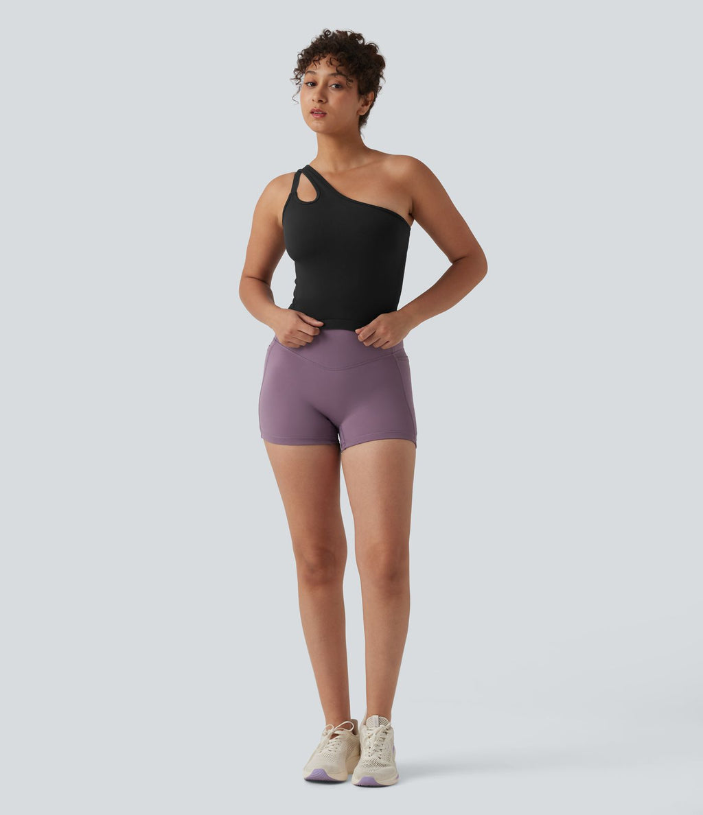 Débardeur yoga asymétrique OneForm Seamless Flow avec brassière intégrée