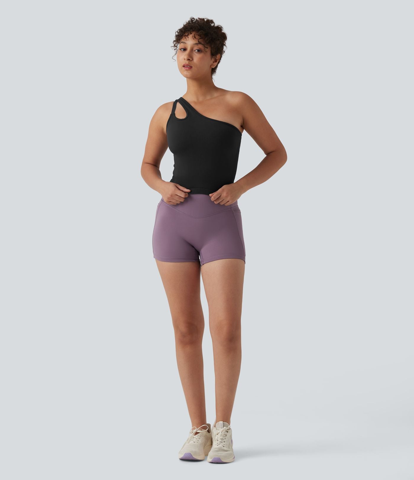 Débardeur yoga asymétrique OneForm Seamless Flow avec brassière intégrée