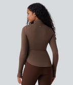 Veste de sport SpacerTek™ col montant, manches raglan longues avec trous pour les pouces