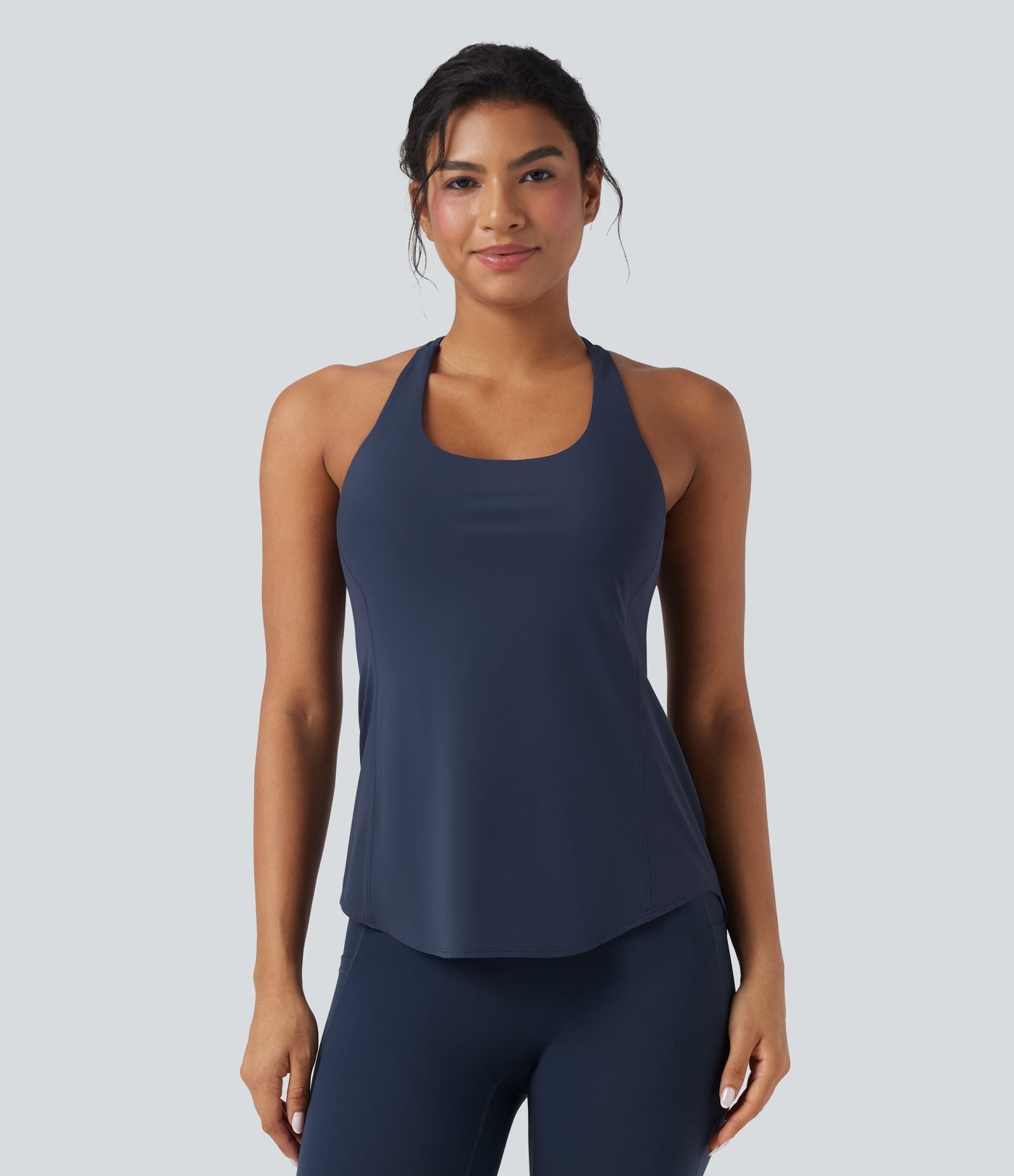 Débardeur running Halara UltraSculpt™ col rond dos croisé bonnets E-G