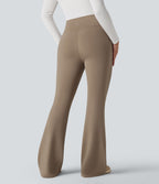 Pantalon yoga évasé polaire taille haute