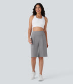 Short bermuda d'entraînement SoftlyZero™ Airy, jambe droite, taille haute avec poches latérales, à effet frais InstantCool, protection solaire UPF50+