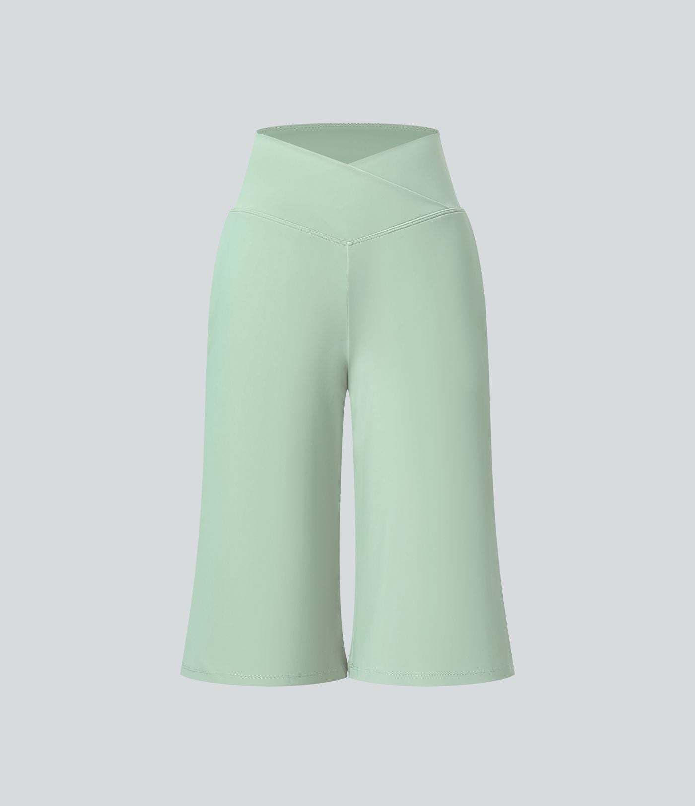 Pantacourt de yoga Cool Touch Softlyzero™ aérien à taille haute croisée, jambe large et poches