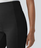 Pantalon évasé casual SpacerTek™ taille haute gainant en maille côtelée à poche