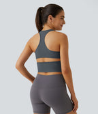 Softlyzero™ Plush Plus Débardeur Yoga Crop à Col U Plongeant Dos Nu Dos Nageur Découpé - UPF50+