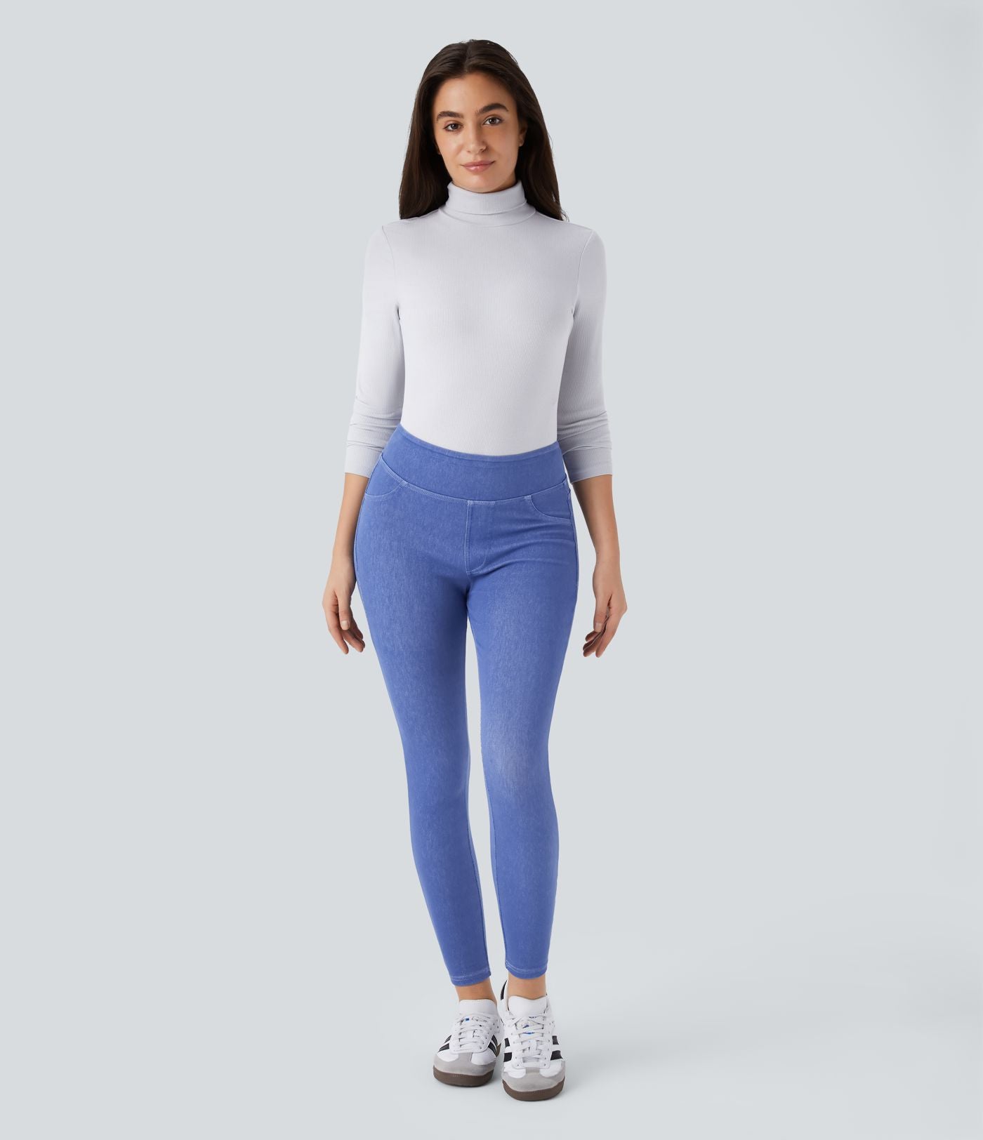 Halara Flex™ Jegging Casual Tricot Extensible Coloré Taille Haute Poches Arrière Latérales