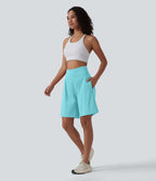 Short de yoga 2-en-1 SoftlyZero™ Airy taille très haute effet frais InstantCool 22,8 cm avec poches