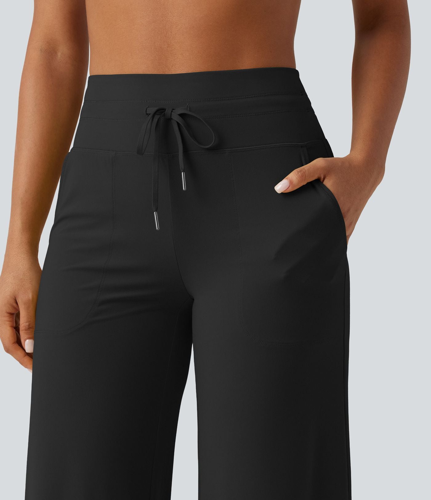 Pantalon yoga droit  Halara UltraSculpt™ taille haute avec cordon de serrage et poches