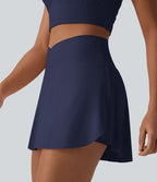 Jupe-short de tennis SoftlyZero™ Airy gainante croisée à effet frais InstantCool et poches, Lucid, protection solaire UPF50+