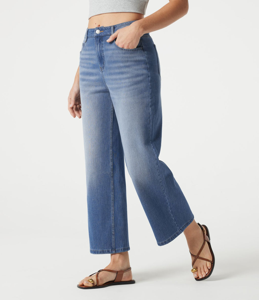 Halara Flex™ Jean large 7/8 taille mi-haute avec poches