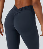 Pantalon de yoga à coupe bootcut gainant galbant taille haute avec effet scrunch et poches Halara UltraSculpt™