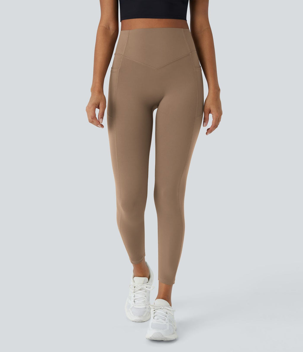 Legging d'entraînement gainant galbant taille haute avec effet scrunch et poches Halara UltraSculpt™