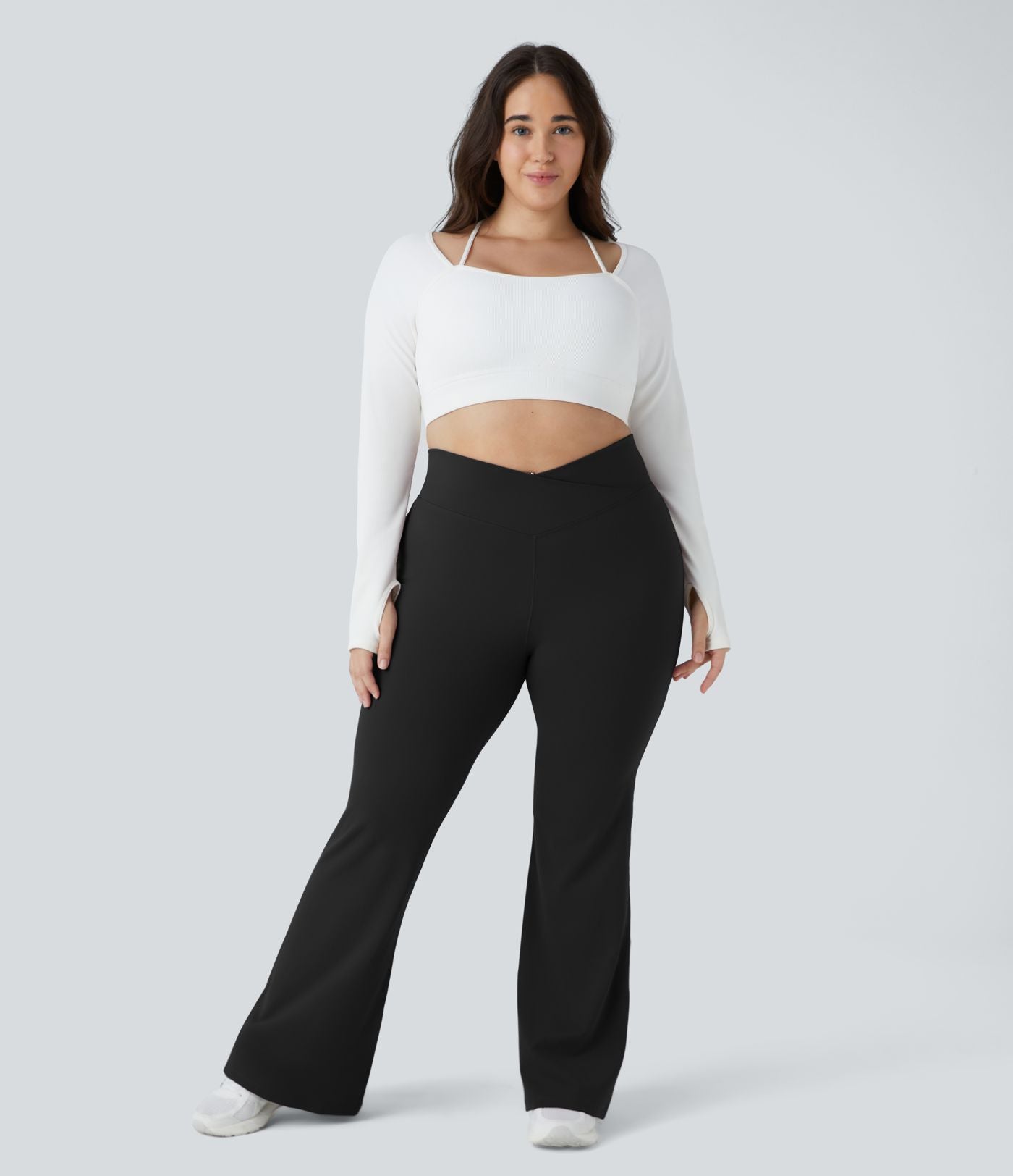 Legging grande taille croisé taille haute DayStretch avec poches