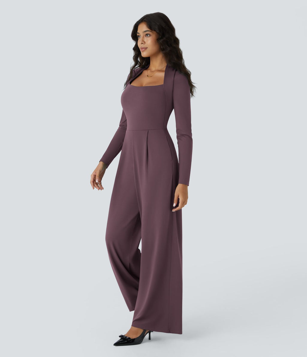Combinaison de cérémonie à manches longues, coupe large avec poches latérales et zip invisible - Édition Easy Peasy