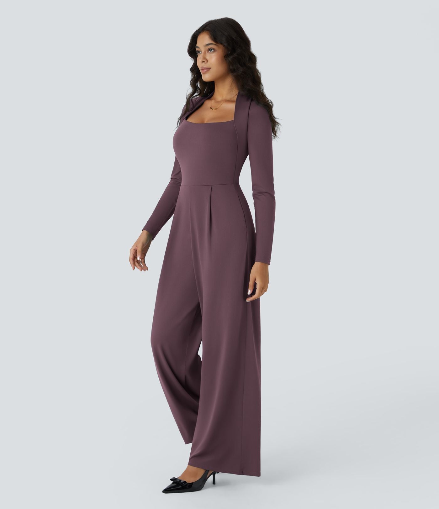 Combinaison de cérémonie à manches longues, coupe large avec poches latérales et zip invisible - Édition Easy Peasy