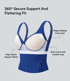 Robe de sport yoga 2-en-1 SoftlyZero™ Plush push-up coques moulées avec poches édition Easy Peasy E-G