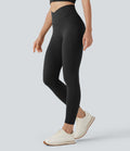 Legging 7/8 d'entraînement gainant taille haute croisé avec poches Halara UltraSculpt™