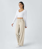 Pantalon tailleur Halara Flex™ DayStretch coupe droite taille haute avec poches