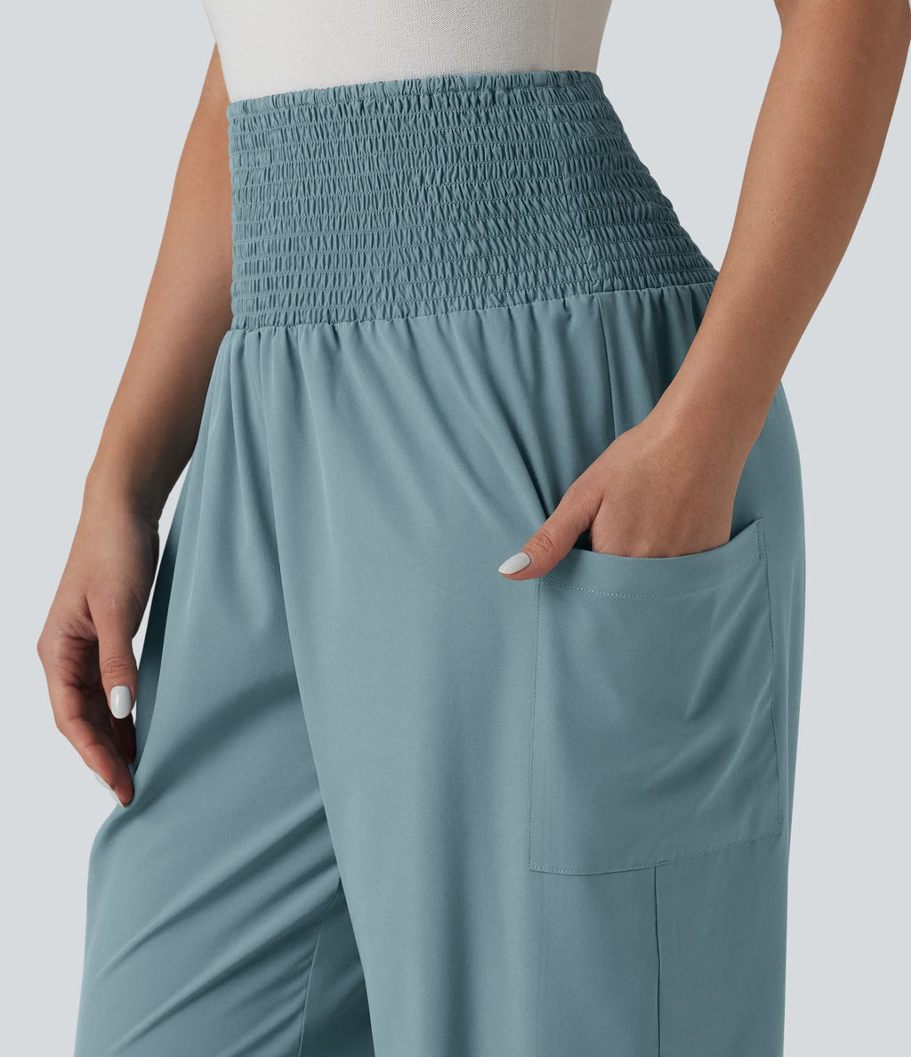 Jogging Breezeful™ taille ultra haute froncé, séchage rapide, avec poches