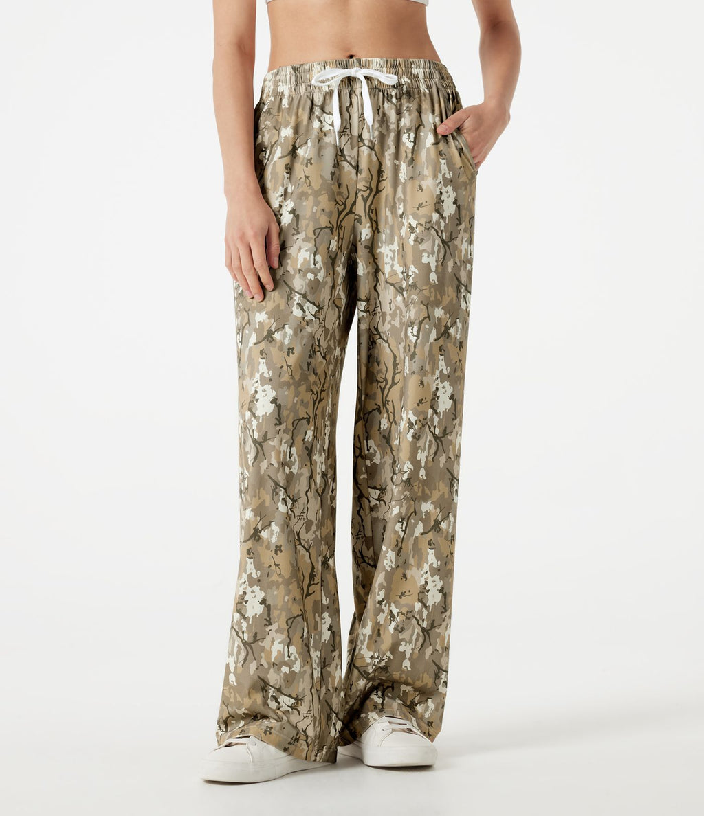 Pantalon de running baggy Halara UltraSculpt™ taille mi-haute imprimé camouflage avec cordon ajustable et poches