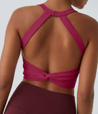 Débardeur yoga court SoftlyZero™ Plush à découpes A-C