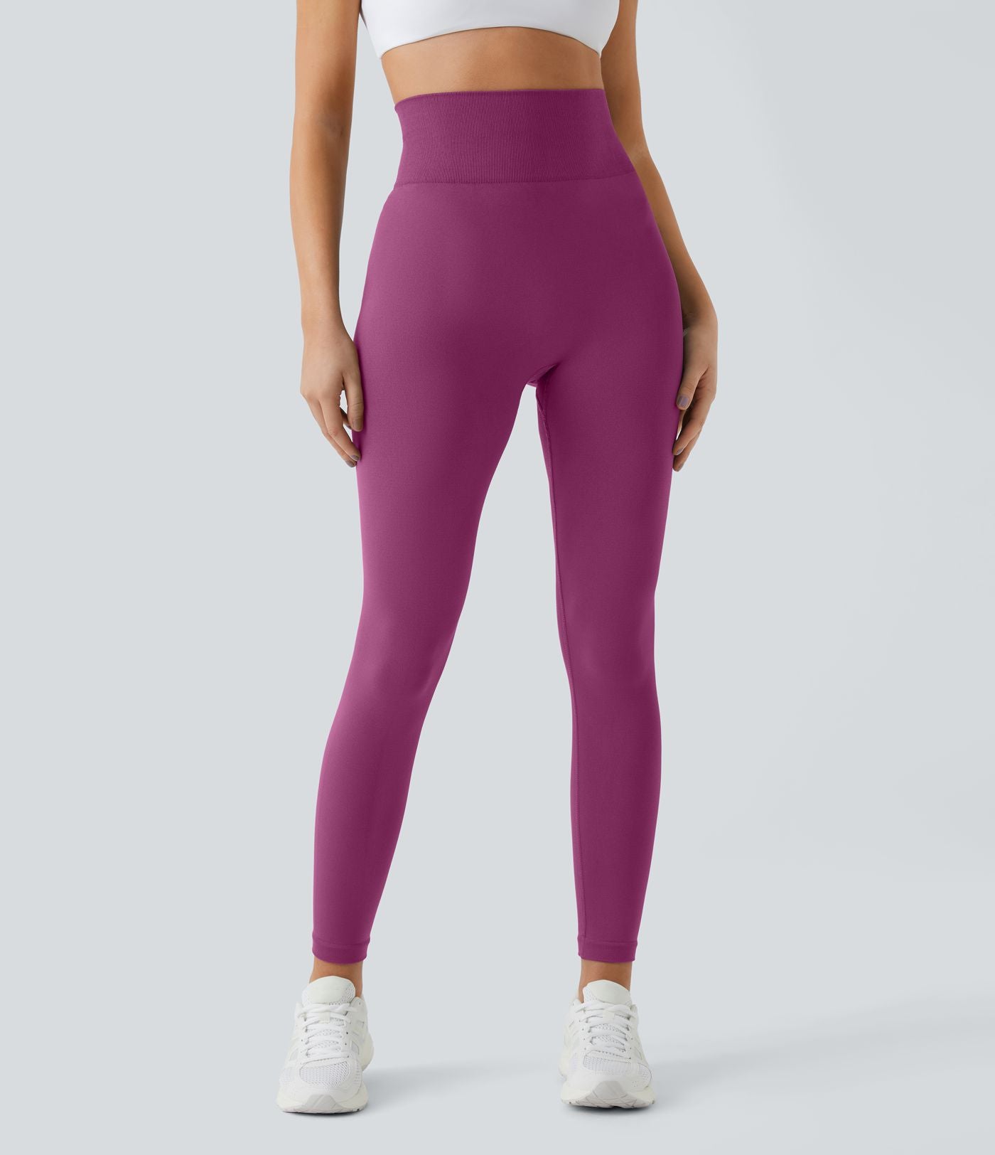 Legging taille haute froncé uni sans couture OneForm Seamless Flow