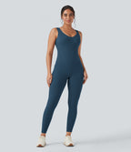 Combinaison de sport Halara UltraSculpt™ col V gainante push-up à poches
