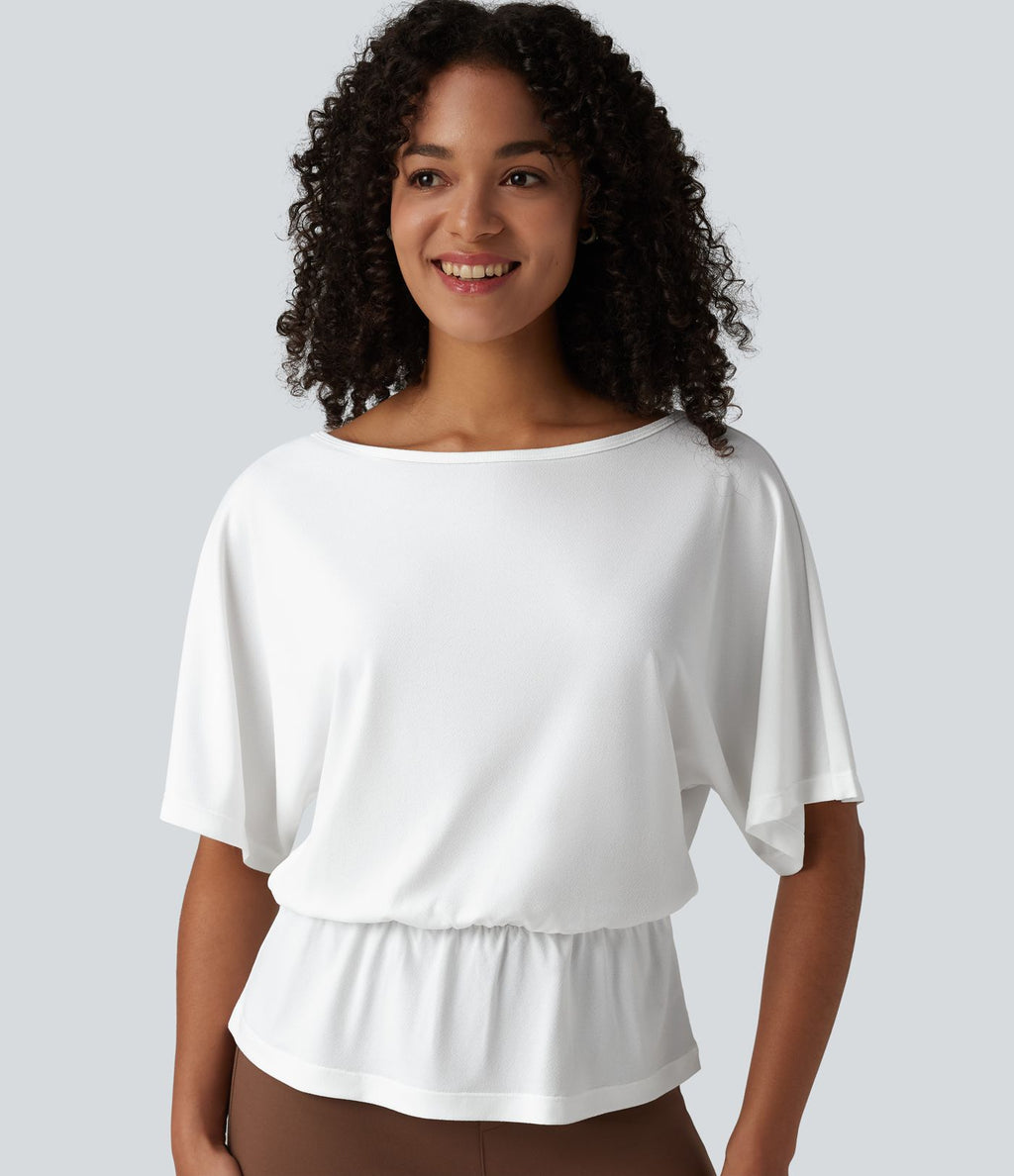 T-shirt de travail col bateau demi-manches