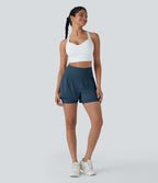 Short de yoga 2-en-1 SoftlyZero™ Airy taille très haute effet frais InstantCool 12,5 cm avec poches