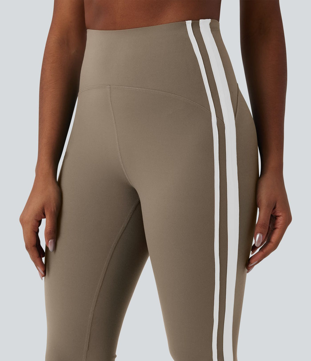 Legging de yoga 7/8 évasé Halara UltraSculpt™ taille haute ventre plat avec bandes latérales