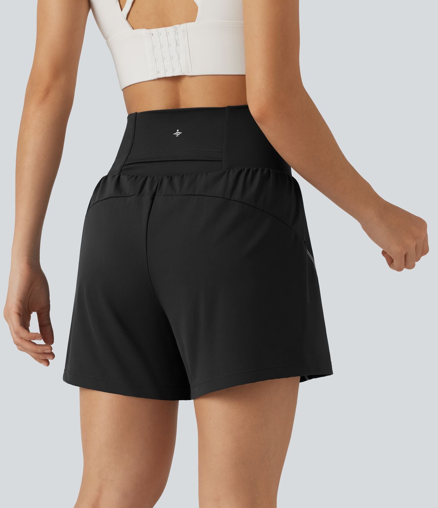 Short de yoga 2-en-1 SoftlyZero™ Airy réfléchissant taille haute 12,5 cm à effet frais InstantCool avec poches