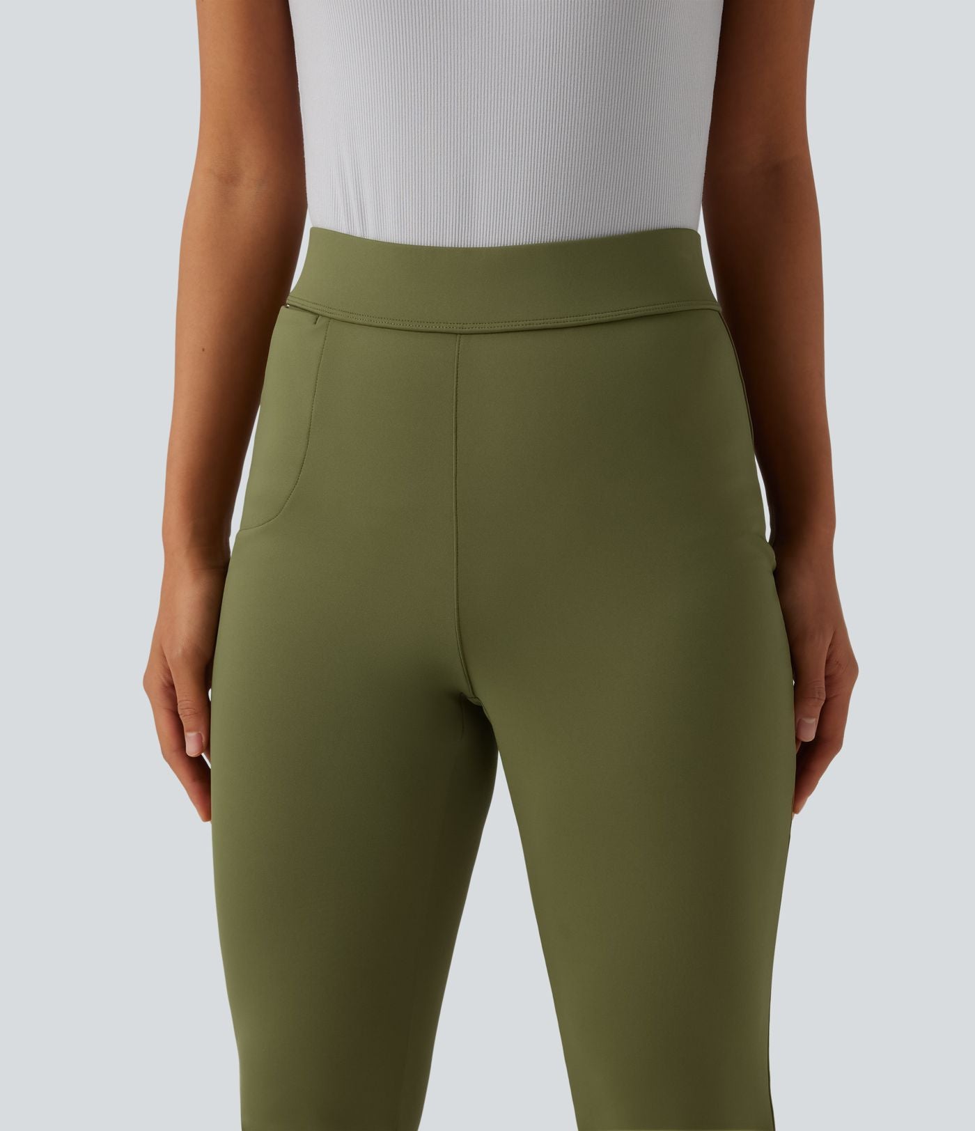 Pantalon bootcut court tailleur Halara Flex™ DayStretch mi-taille avec fente et poche