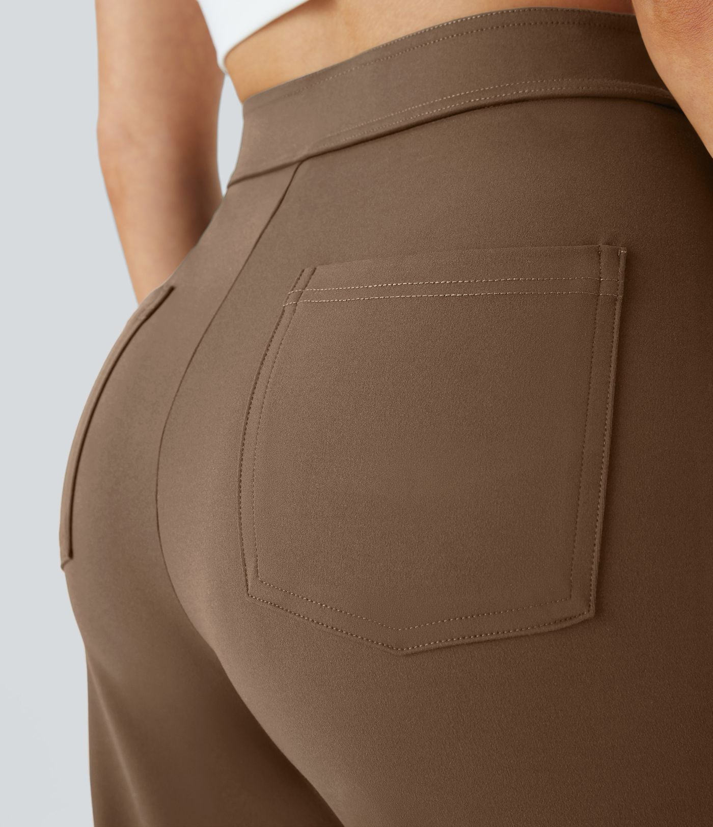 Pantalon taille haute coupe droite DayStretch avec poches