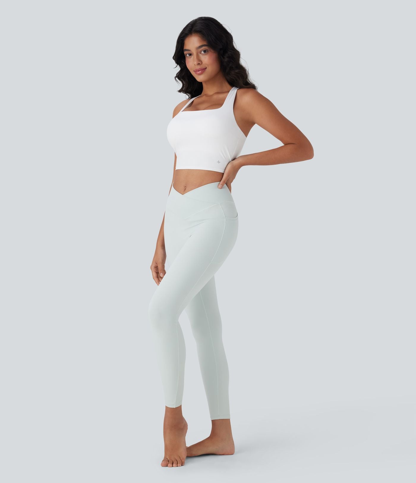 Débardeur yoga court SoftlyZero™ Airy col carré effet frais InstantCool, bonnets E-G