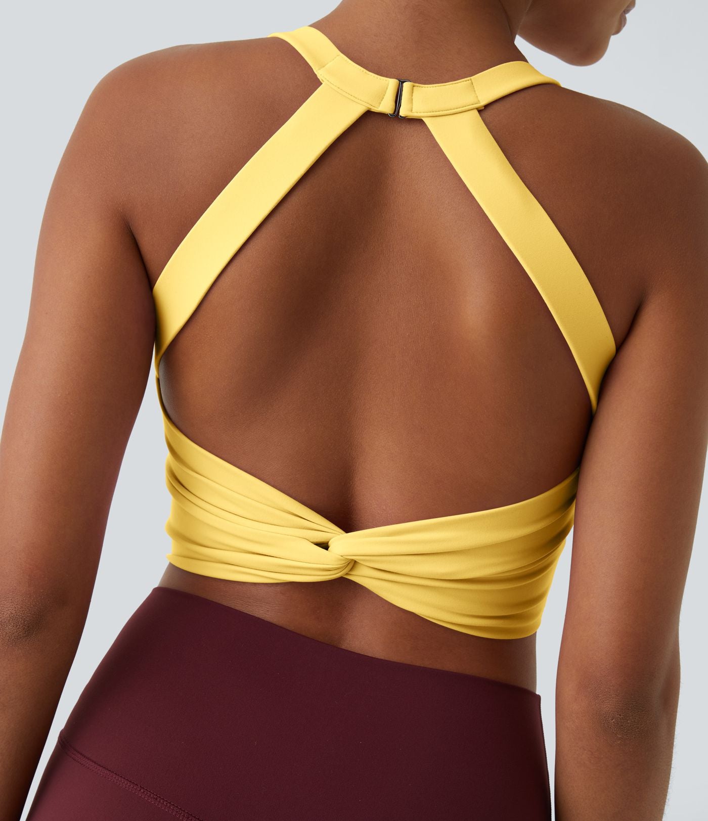 Débardeur yoga court SoftlyZero™ Plush à découpes A-C