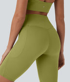 Short cycliste 22,8 cm d'entraînement gainant taille haute avec poches Halara UltraSculpt™